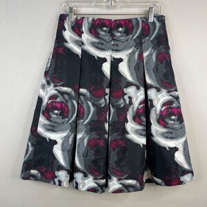 Express Womens Satin Art To Wear Full Skirt Size 10 Black Pleated Wedding Party